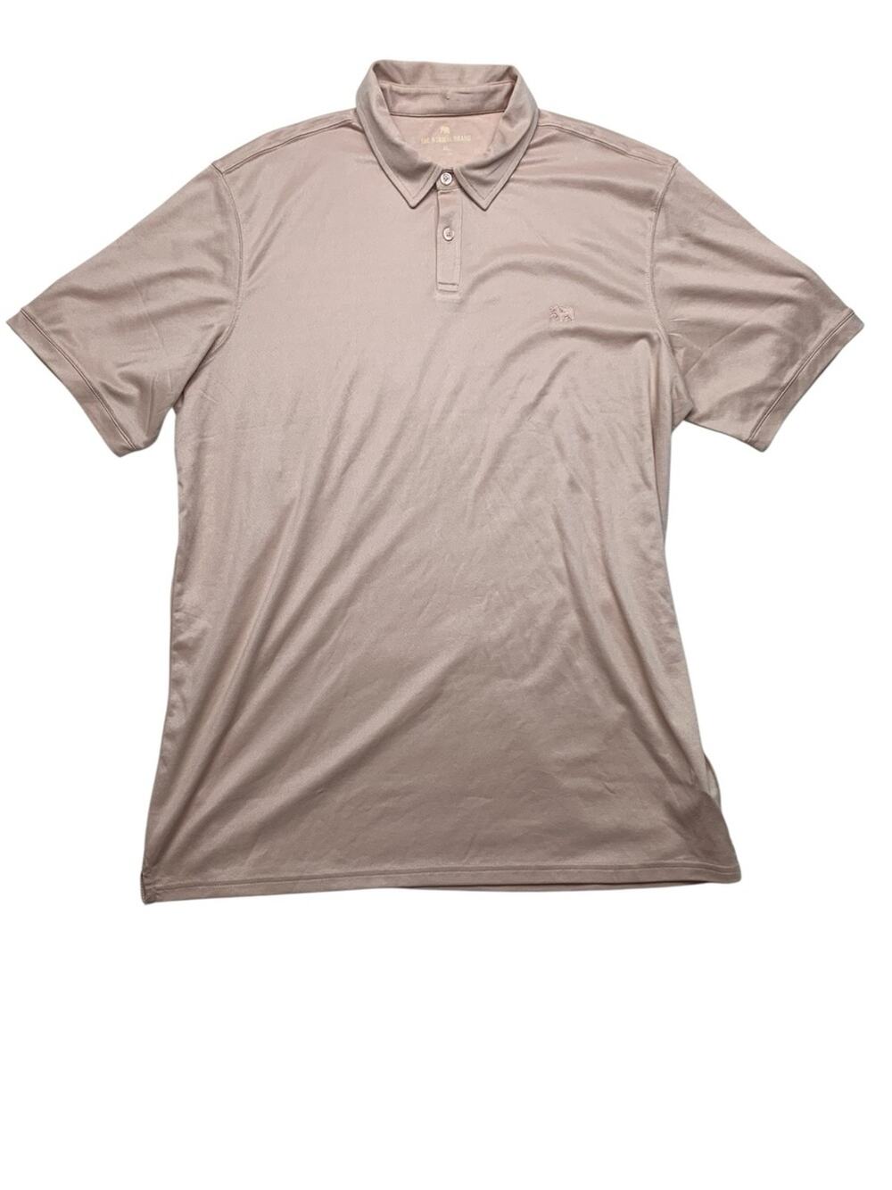 The Normal Brand Men's XL short sleeve Polo shirt Blush Pink logo golf